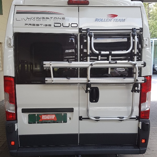 Roller Team Livingstone Prestige Duo, halfautomaat, buscamper, langsslaper, 2015, 45 dkm, 6,4 mtr. Roller Team Livingstone Prestige Duo, halfautomaat, buscamper, langsslaper, 2015, 45 dkm, 6,4 mtr.