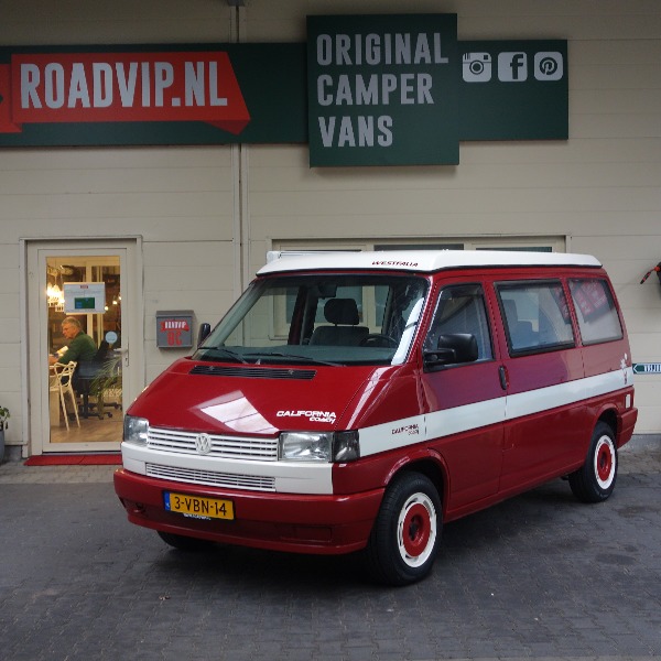 VW Transporter T4 California Coach, buscamper, rood