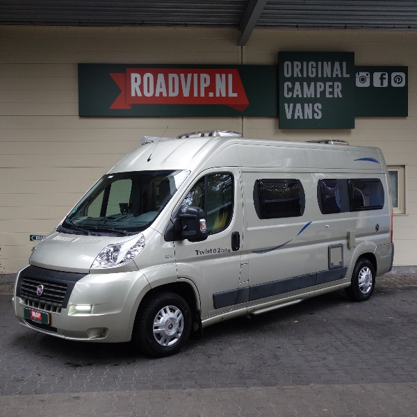 Fiat Ducato Chausson Twist 02 Prestige, Buscamper, bj. 2011, 120 pk, met. champagne