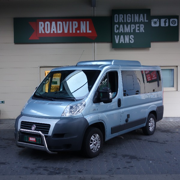 Fiat Ducato Eigen bouw 5 mtr. buscamper, bj. 2009, 120 pk, met. blauw