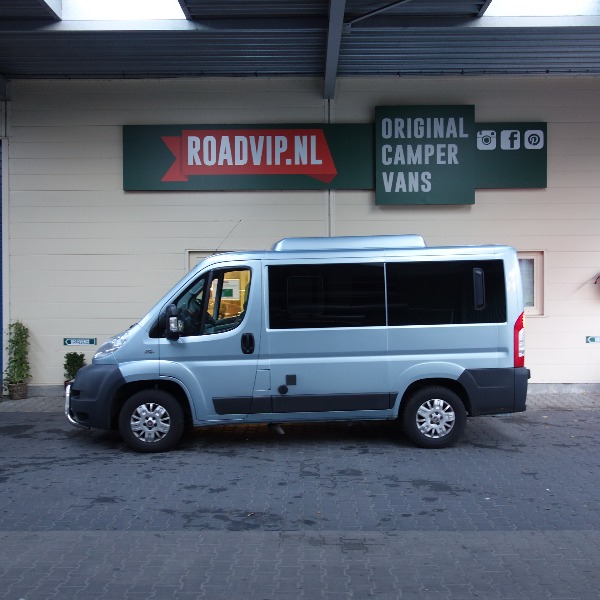 Fiat Ducato Eigen bouw 5 mtr. buscamper, bj. 2009, 120 pk, met. blauw