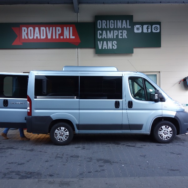 Fiat Ducato Eigen bouw 5 mtr. buscamper, bj. 2009, 120 pk, met. blauw