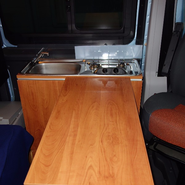 Fiat Ducato Eigen bouw 5 mtr. buscamper, bj. 2009, 120 pk, met. blauw Fiat Ducato Eigen bouw 5 mtr. buscamper, bj. 2009, 120 pk, met. blauw